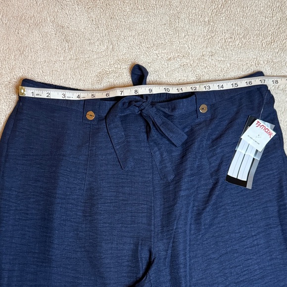 NWT Wren Navy Pants sz L Wide Leg Flowy - Picture 6 of 11